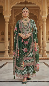 Vanaspati – Forest Green Embroidered Unstitched Suit