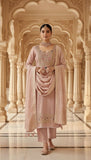 Gulkari – Blush Pink Embroidered Unstitched Suit
