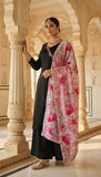 Golden Hour: Unstitched Suit with Floral Dupatta