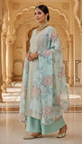 Panna – Mint Green Embroidered Unstitched Suit
