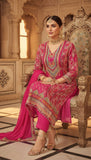 Gulnar – Hot Pink Embroidered Unstitched Suit