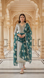 Hara Bhara – Sage Green & Cream Embroidered Unstitched Suit