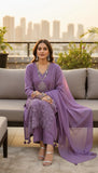 Lavender Dreams – Lavender Embroidered Unstitched Suit