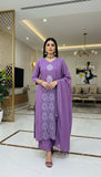 Lavender Dreams – Lavender Embroidered Unstitched Suit