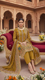 Mehak-e-Hind – Mustard Multicolour Embroidered Unstitched Suit