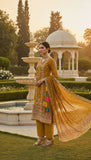 Mehak-e-Hind – Mustard Multicolour Embroidered Unstitched Suit